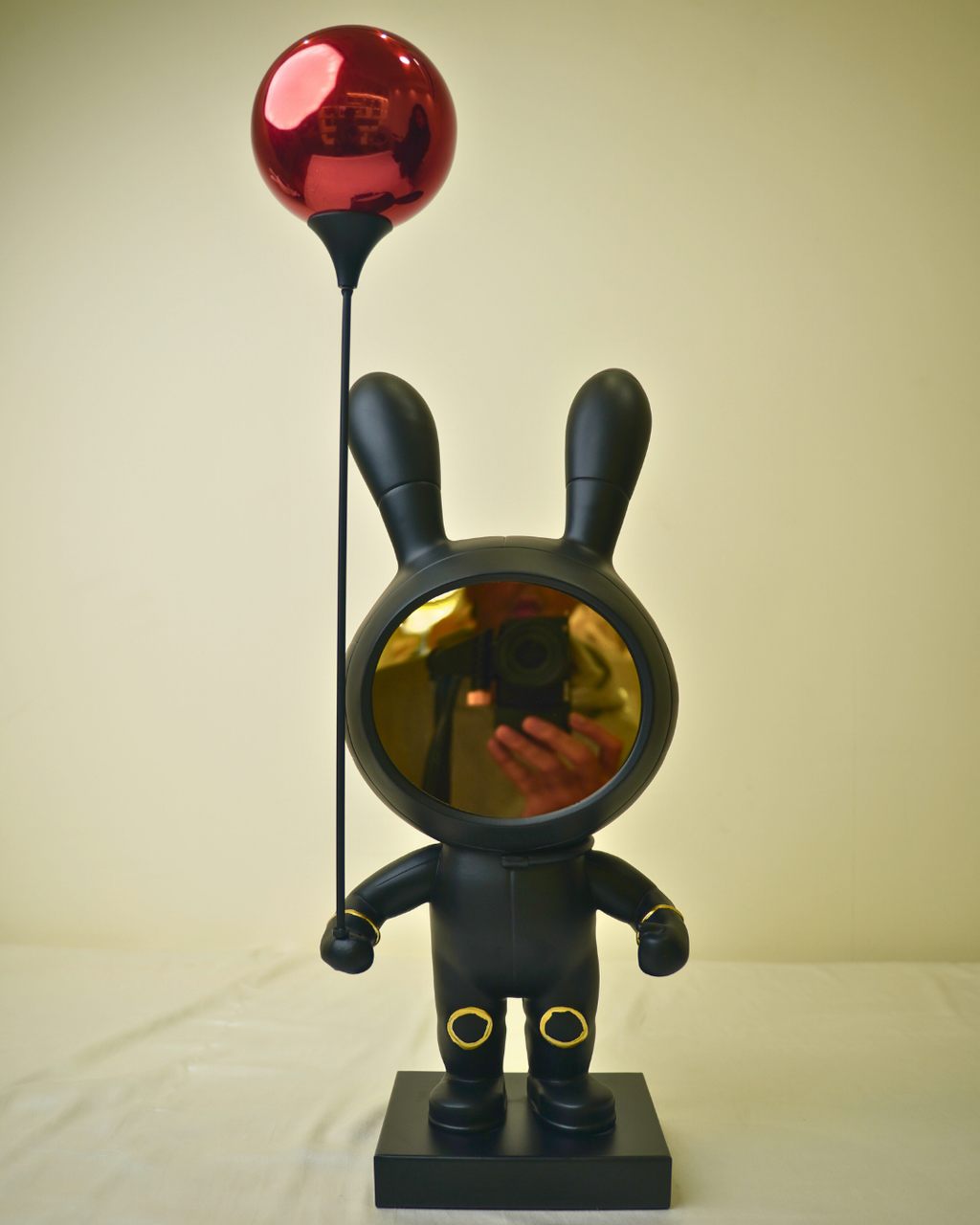 Cosmic Traveler - Standing Astronaut Figurine with Red Balloon