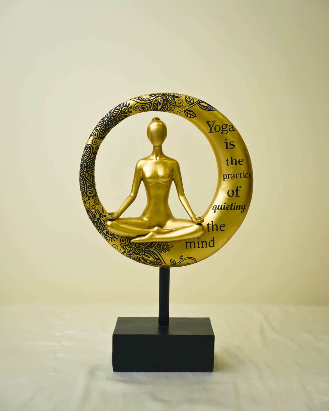 Modern Yoga Resin & Metal Figurine