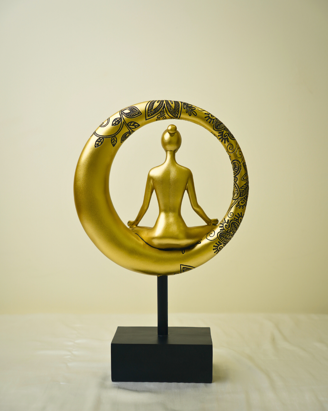 Modern Yoga Resin & Metal Figurine