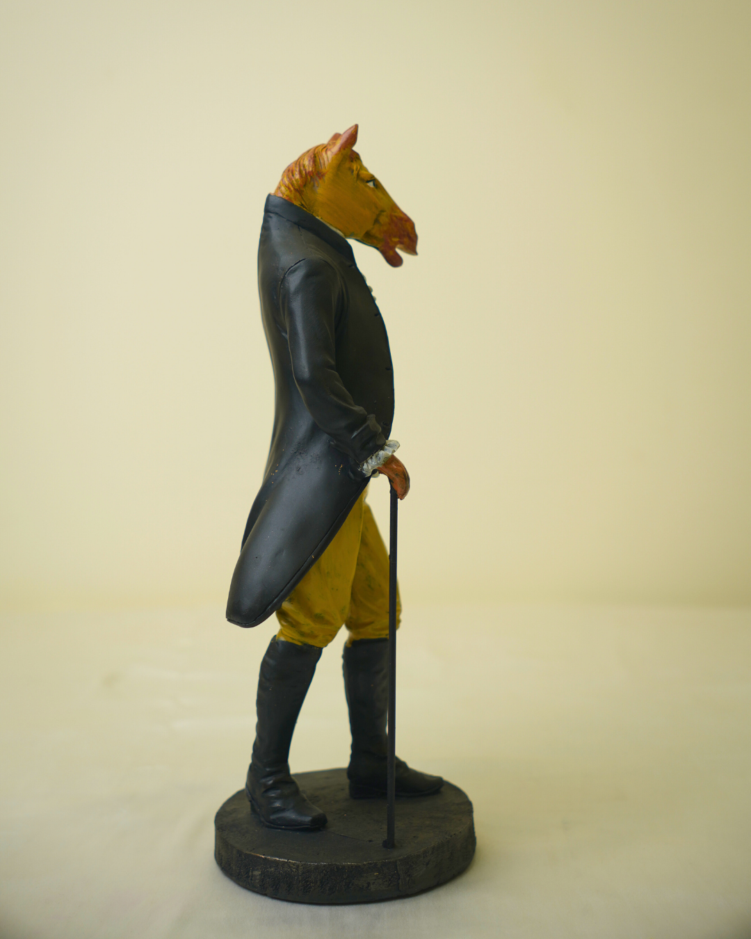 Noble Equestrian Officer - Hand-Painted Dressed Horse Statuette