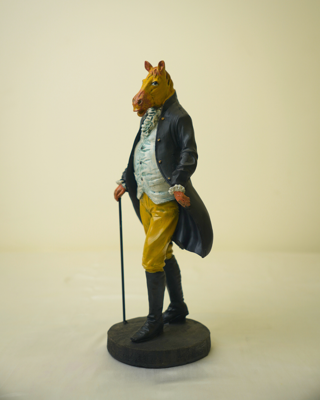 Noble Equestrian Officer - Hand-Painted Dressed Horse Statuette