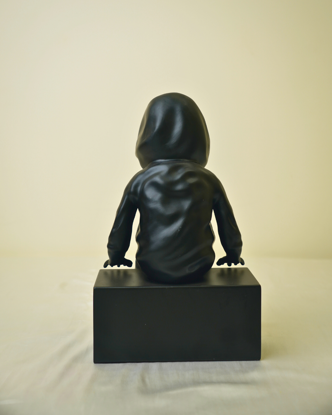 Cool Dude Seated Sculpture in Matte Black & Gold