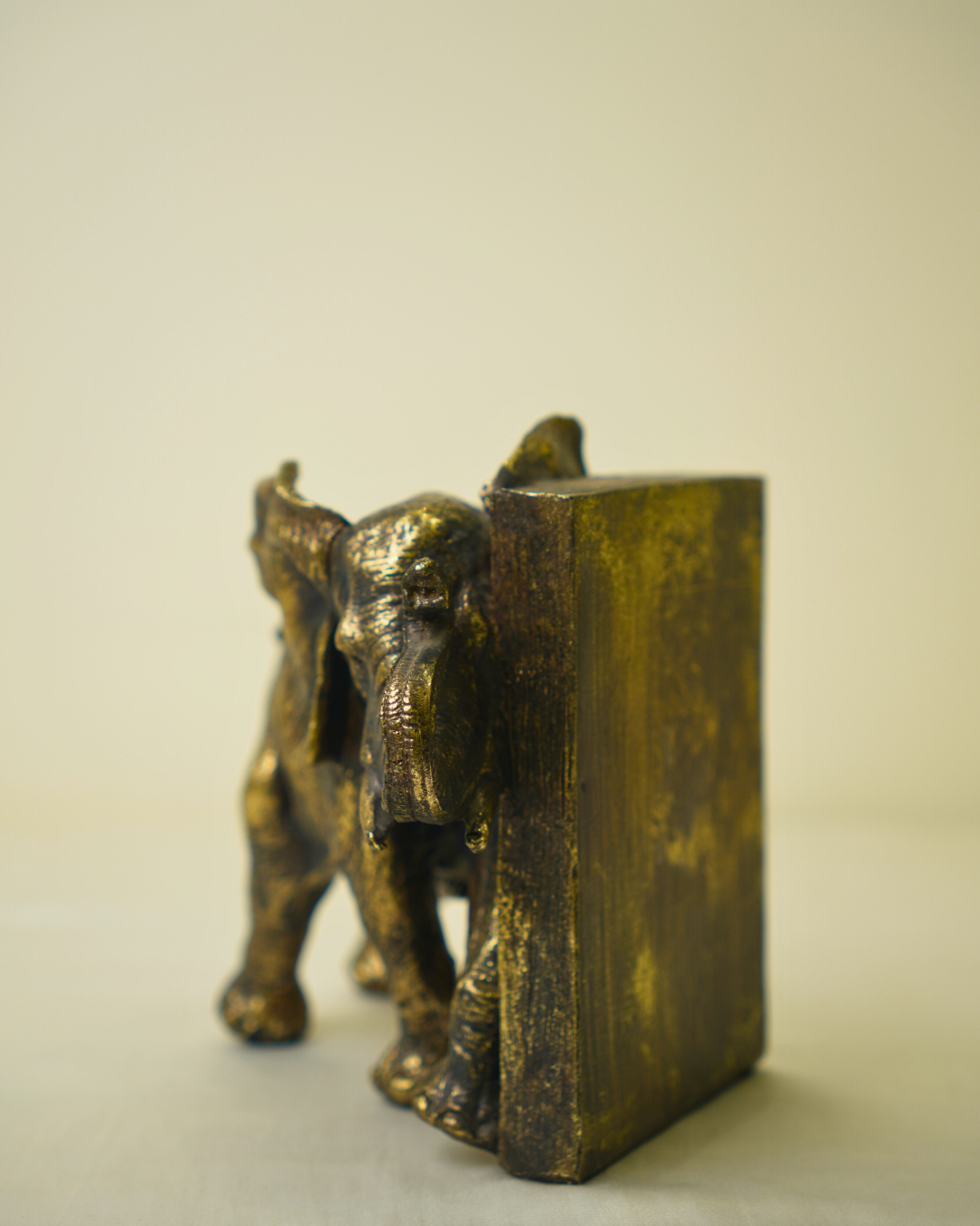 Majestic Trunk Up Elephant - Antique Bronze Metal Figurine