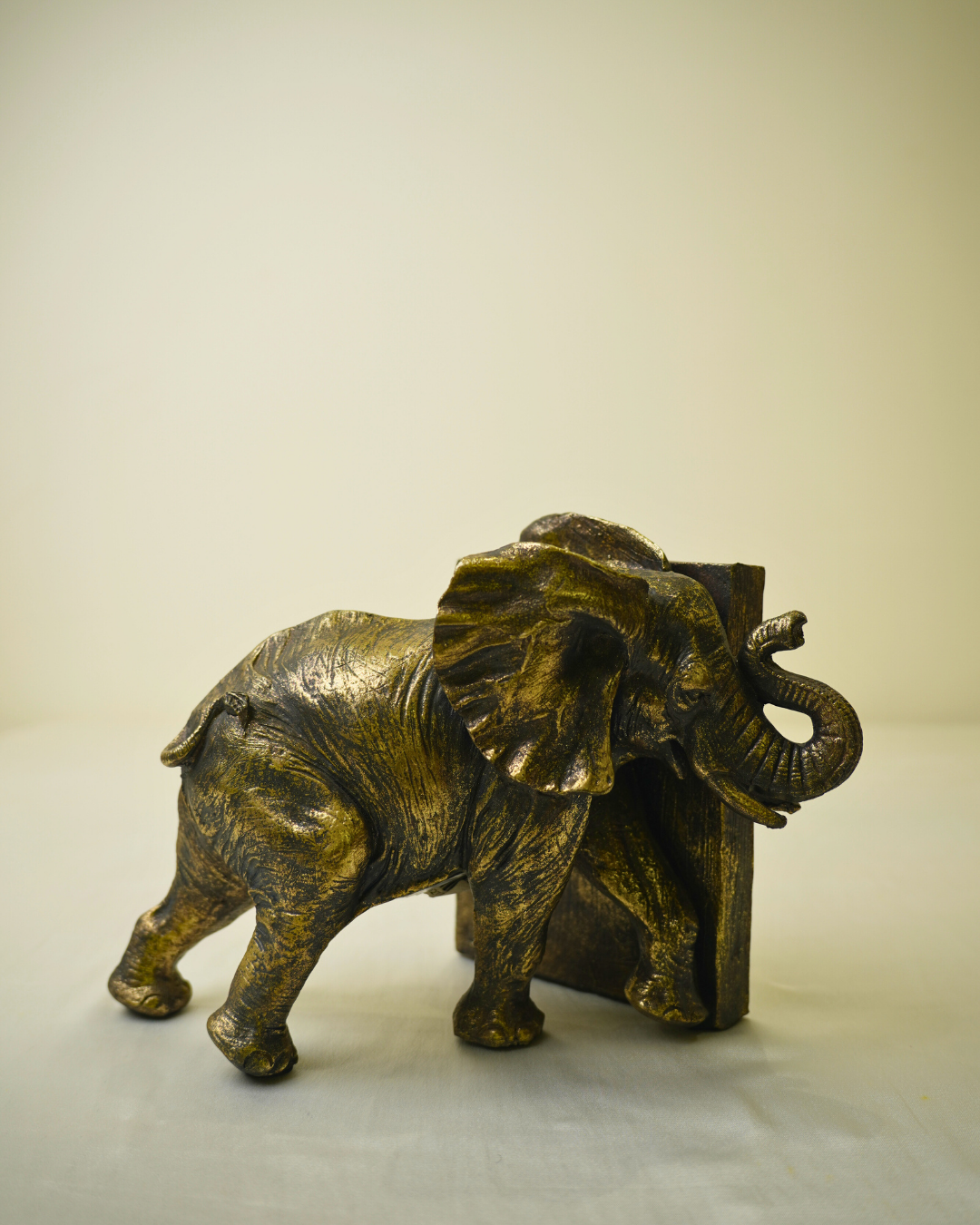 Majestic Trunk Up Elephant - Antique Bronze Metal Figurine