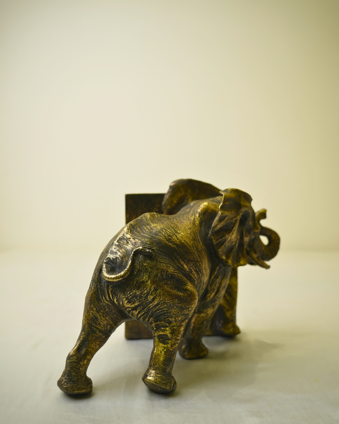 Majestic Trunk Up Elephant - Antique Bronze Metal Figurine