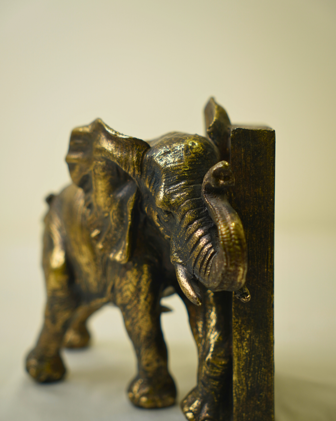 Majestic Trunk Up Elephant - Antique Bronze Metal Figurine