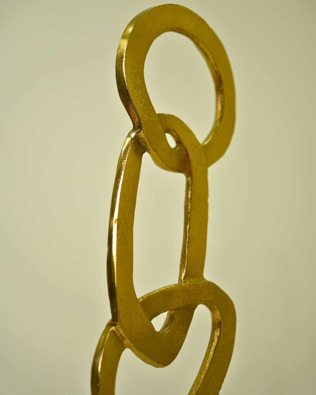 Interlinked Rings Decorative Sculpture with Marble Base