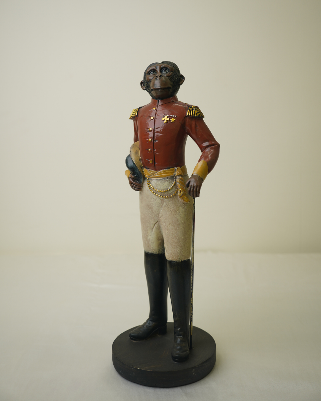 Hand-Painted Dapper Chimpanzee Statuette