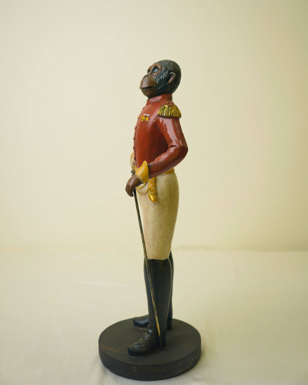 Hand-Painted Dapper Chimpanzee Statuette