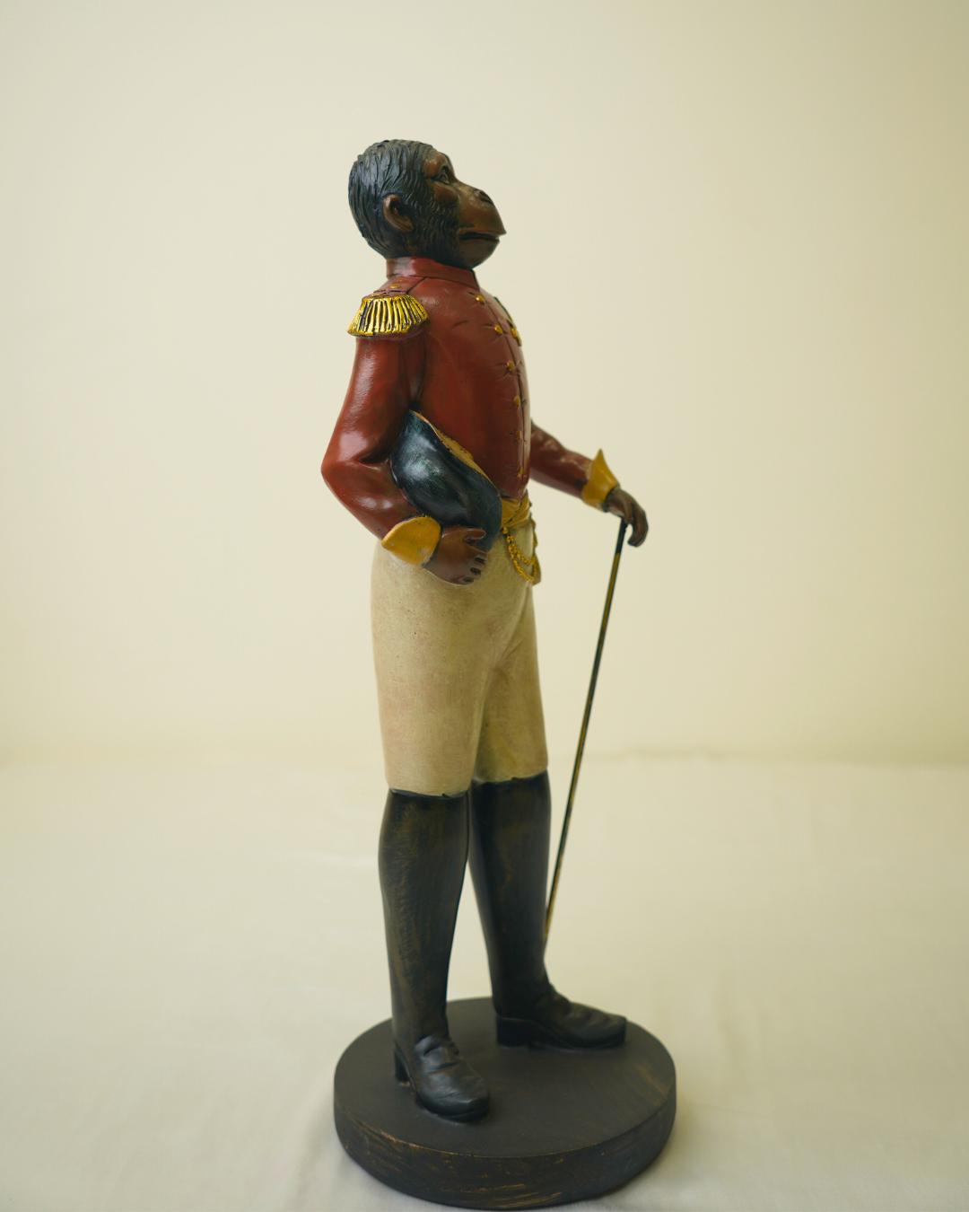 Hand-Painted Dapper Chimpanzee Statuette