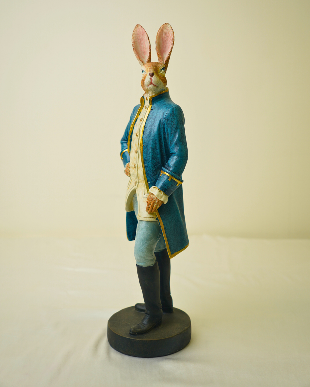 Hand-Painted Dapper Rabbit Statuette