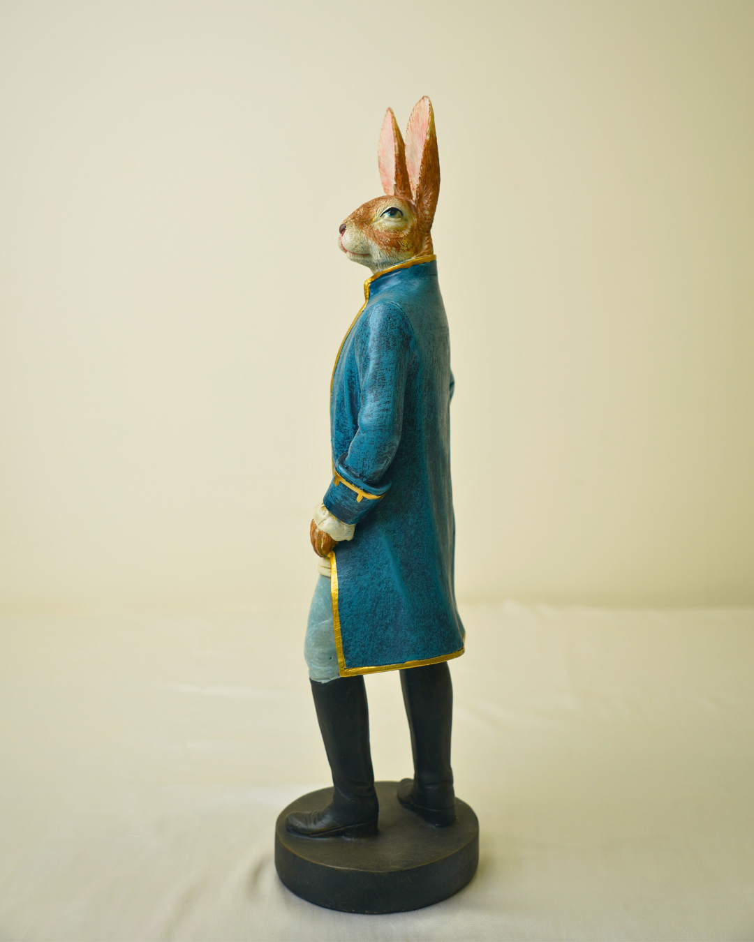 Hand-Painted Dapper Rabbit Statuette