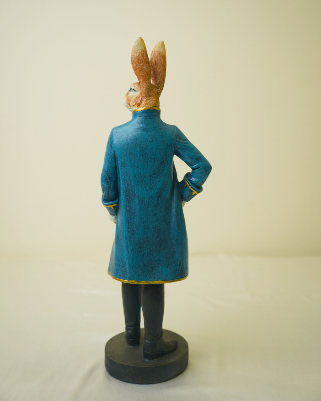 Hand-Painted Dapper Rabbit Statuette