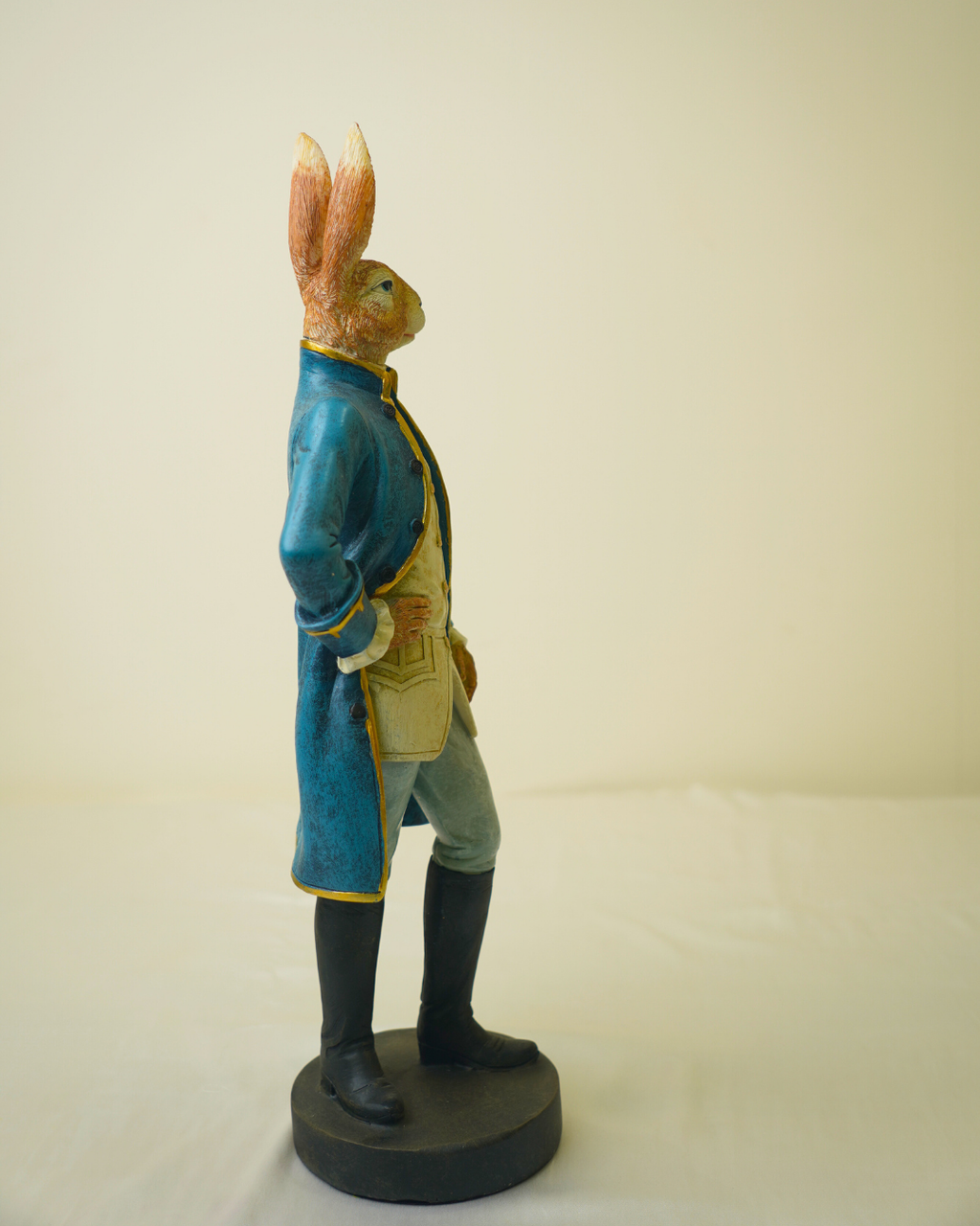 Hand-Painted Dapper Rabbit Statuette