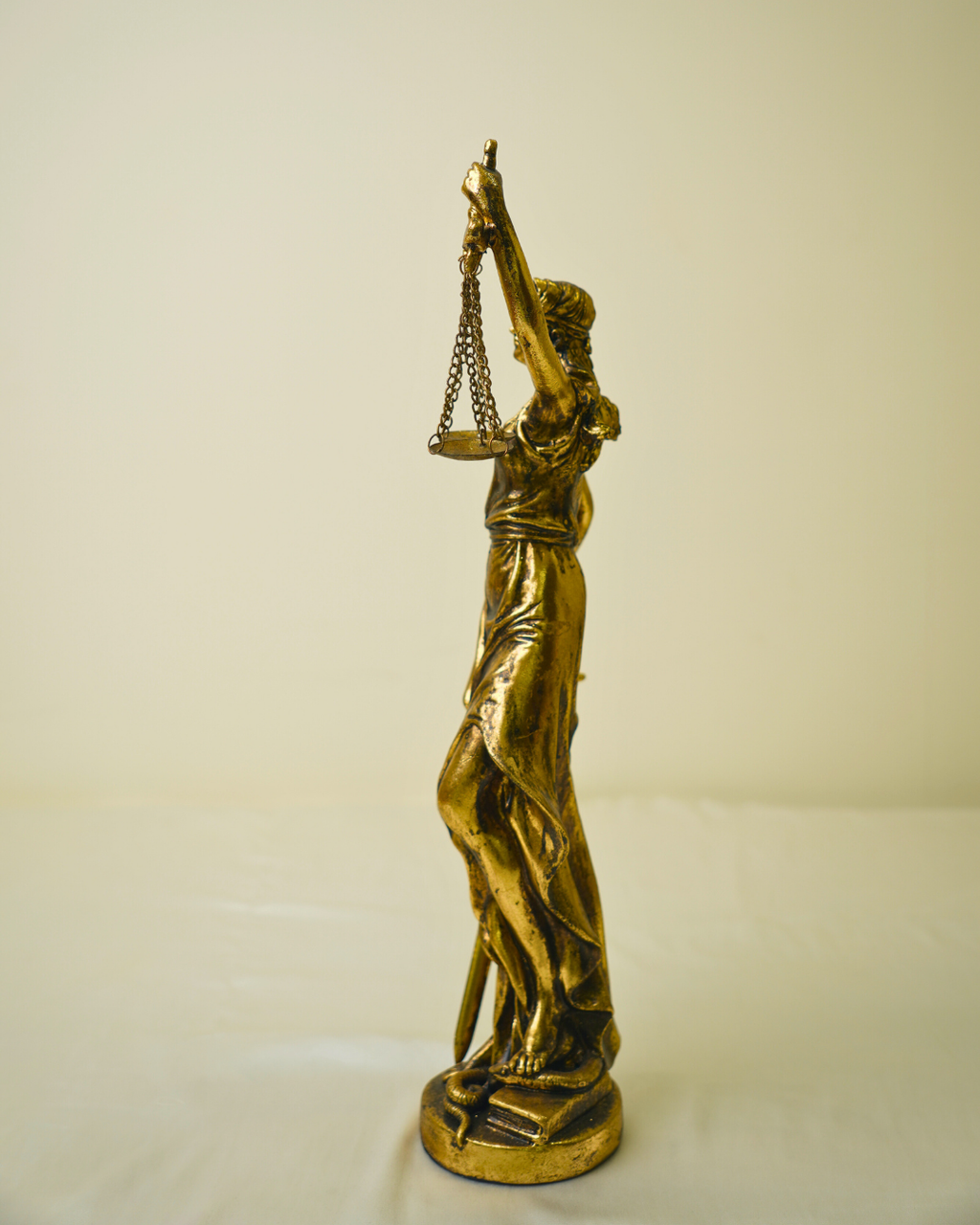 Classical Lady Justice - Bronze Finished Polystone Sculpture