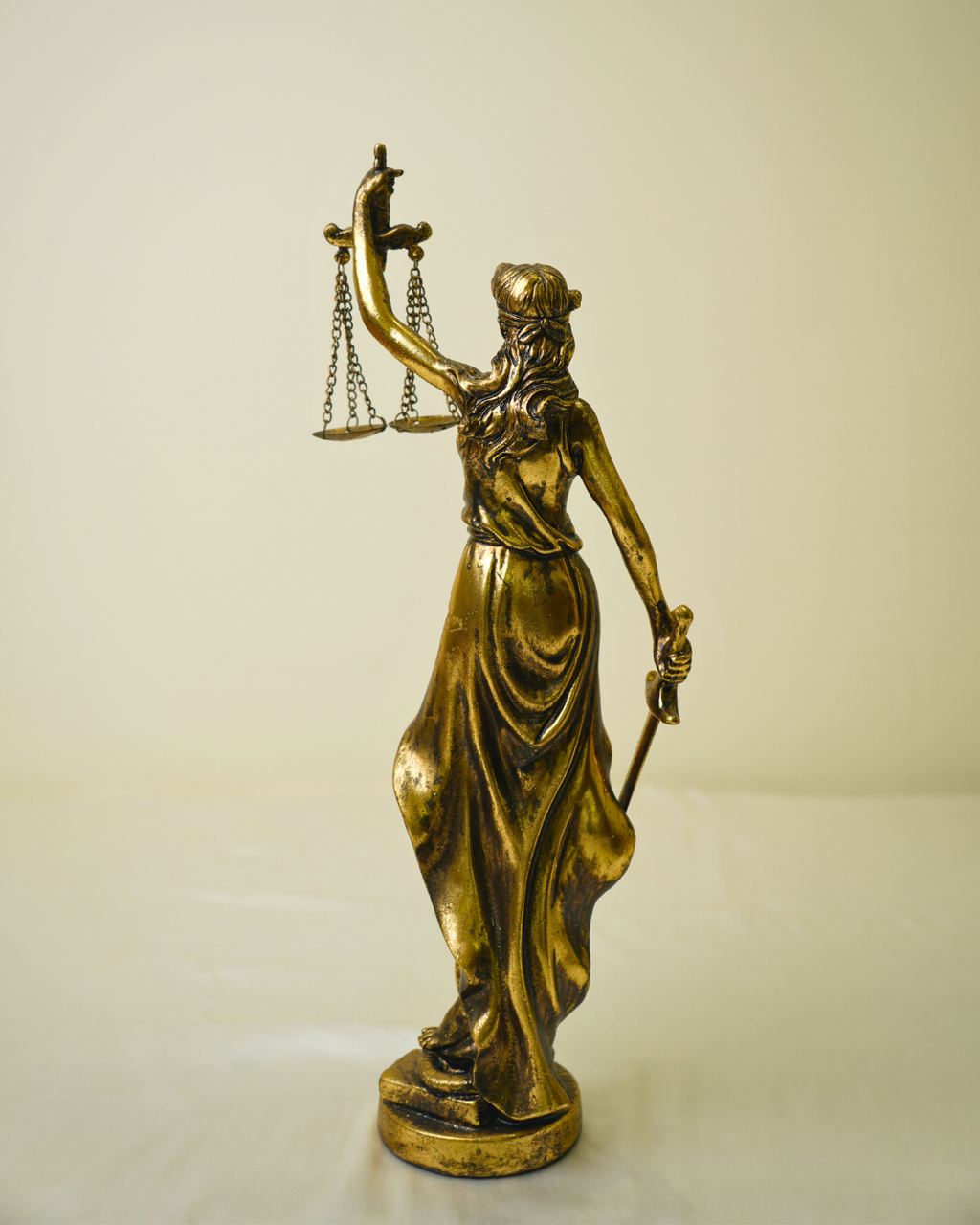 Classical Lady Justice - Bronze Finished Polystone Sculpture