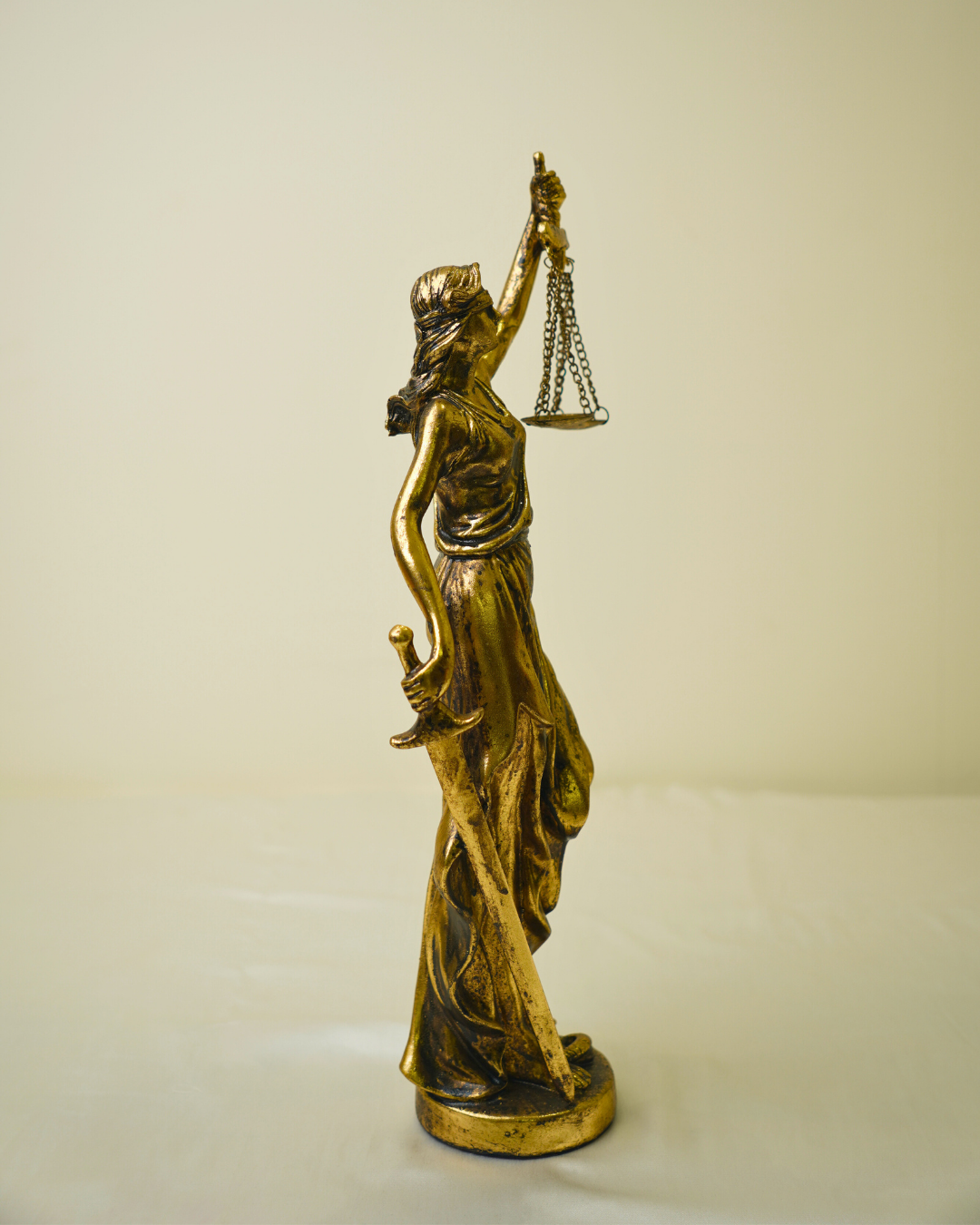 Classical Lady Justice - Bronze Finished Polystone Sculpture