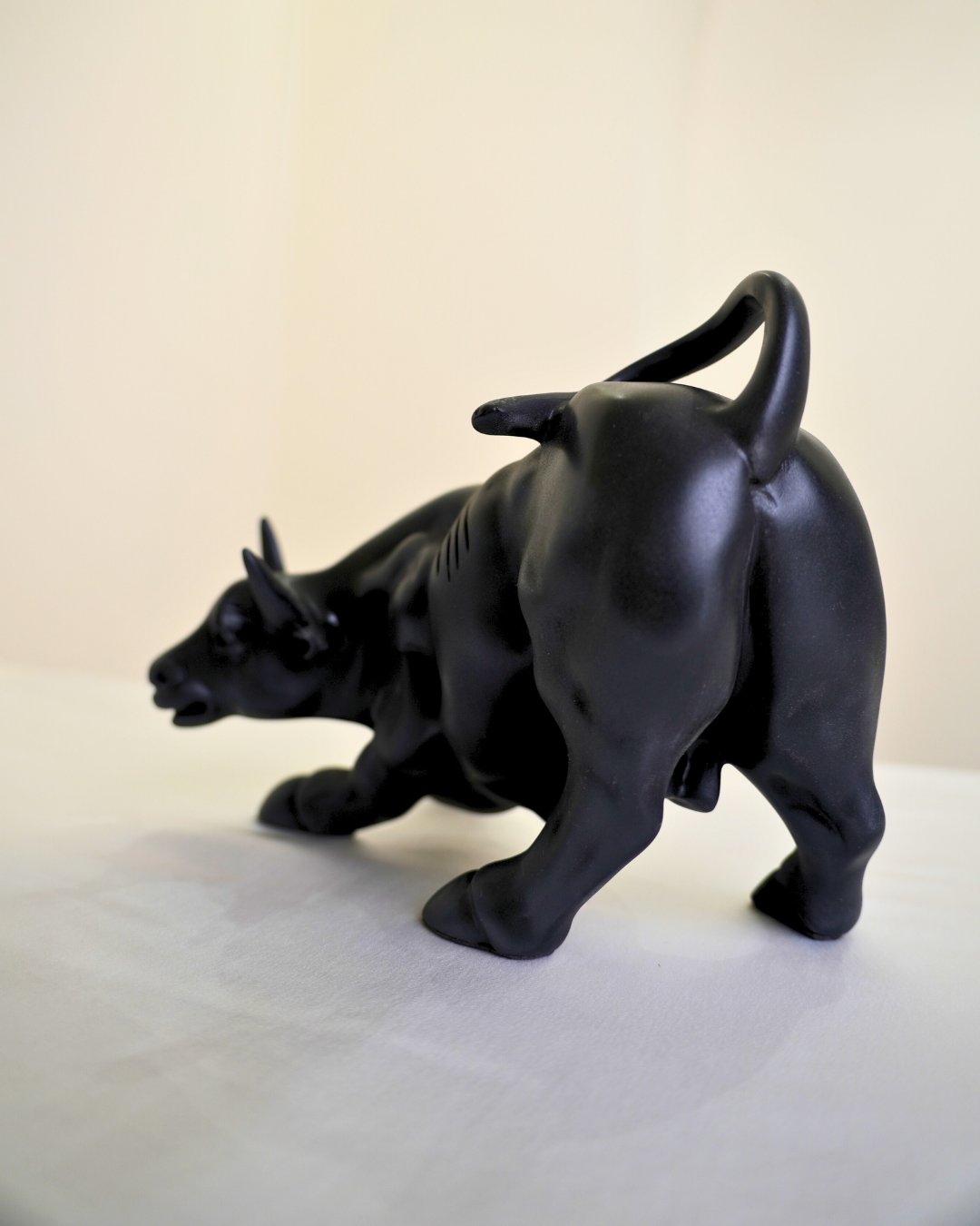 Abstract Art Black Charging Bull
