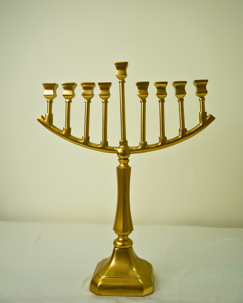 Luxury Golden Metal 9-Arm Candle Stand