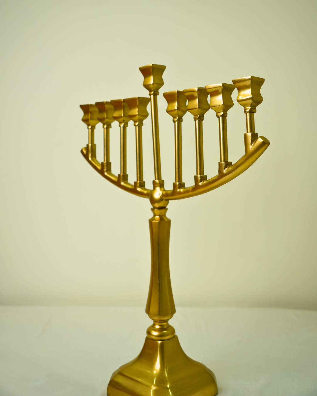 Luxury Golden Metal 9-Arm Candle Stand