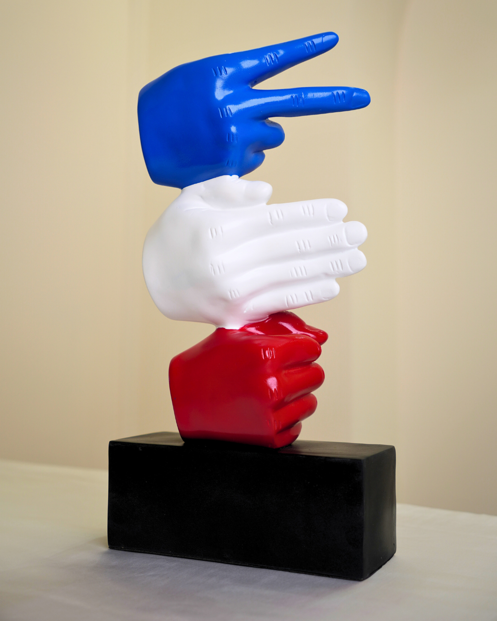 Rock Paper Scissor Sculpture