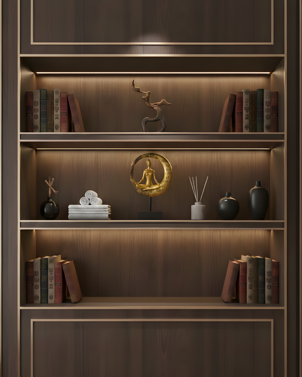 Modern Yoga Resin & Metal Figurine