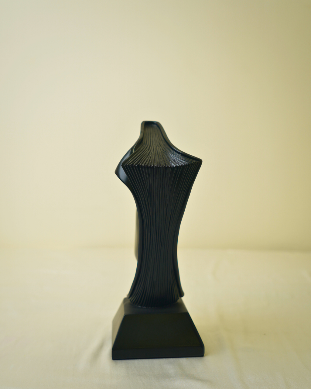 Whispered Thoughts Abstract Face Sculpture Black