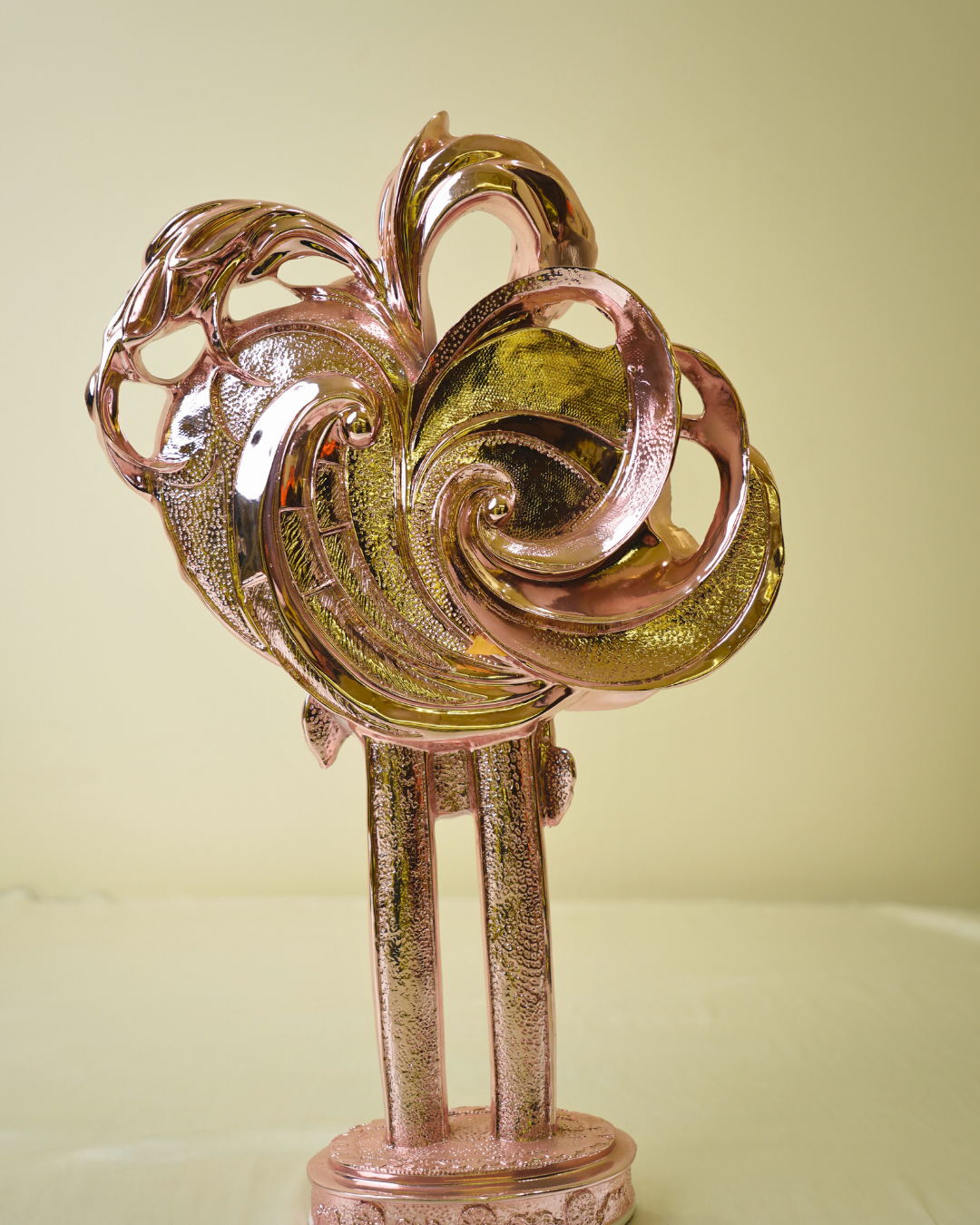 Venetian Carnival Queen - Rose Gold Ornate Masked Bust