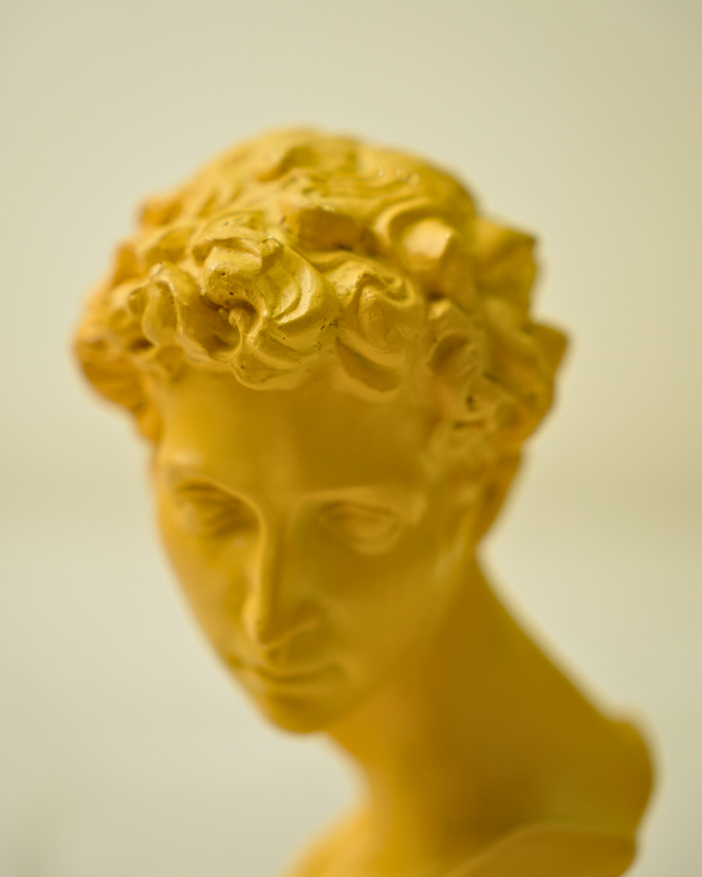 Modern Classical Archway - Golden Grecian Bust with Metallic Silhouette