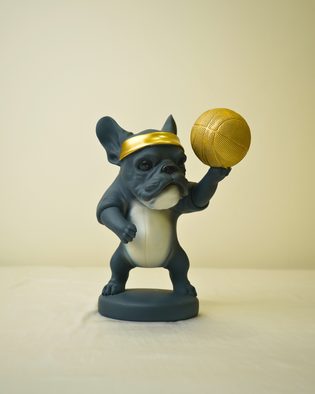 Modern Sports Bulldog - Frenchie Athlete Basketball Figurine
