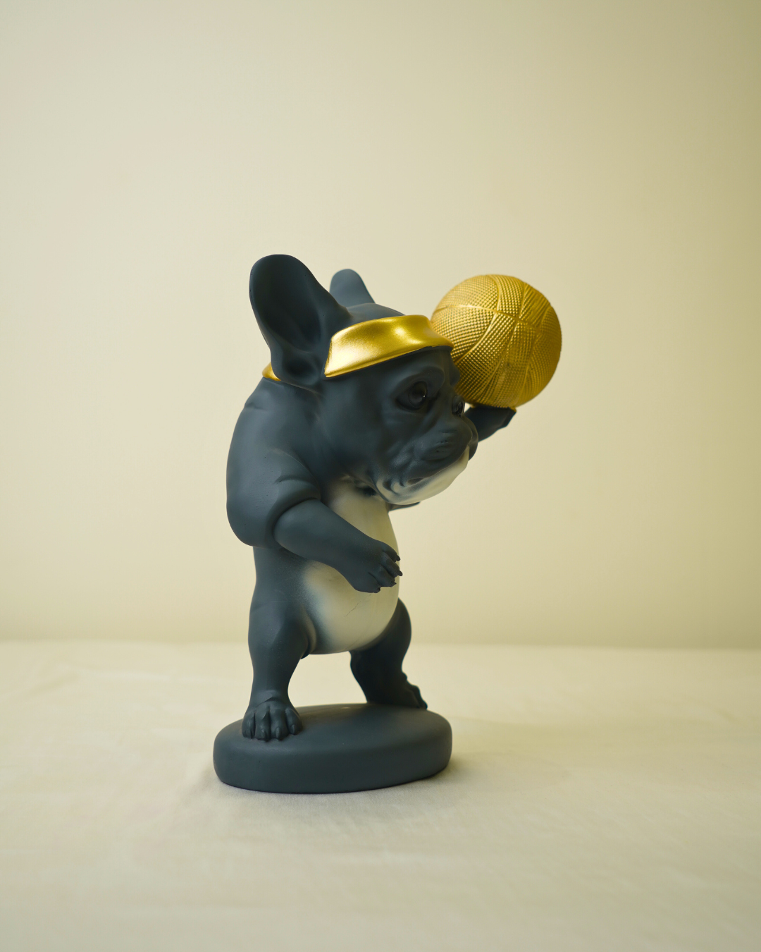 Modern Sports Bulldog - Frenchie Athlete Basketball Figurine