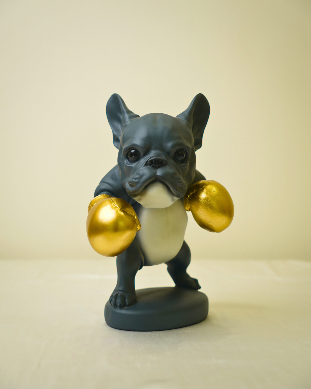 Modern Sports Bulldog - Boxing Frenchie Sculpture
