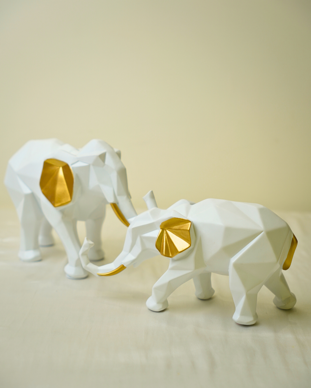 Nordic Geometric Elephant Set of 2