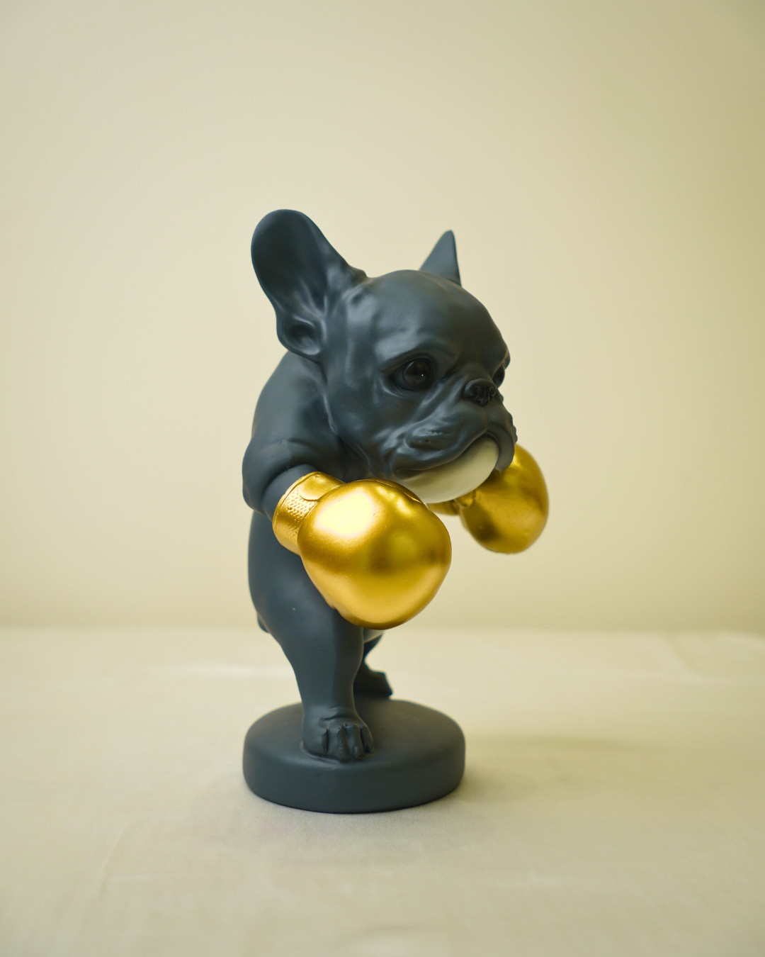 Modern Sports Bulldog - Boxing Frenchie Sculpture