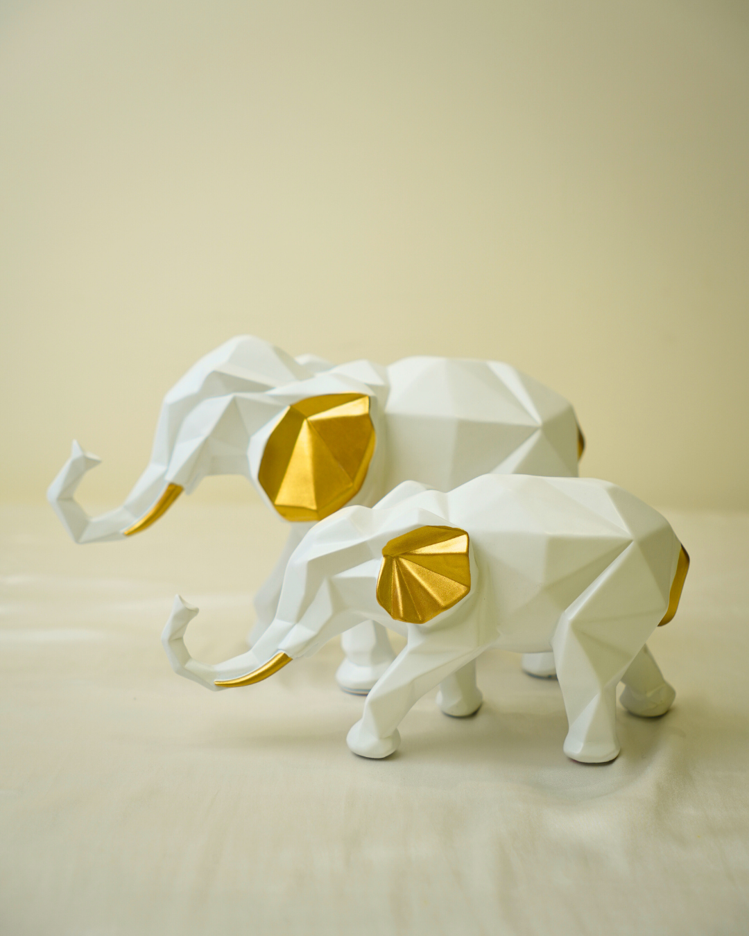 Nordic Geometric Elephant Set of 2