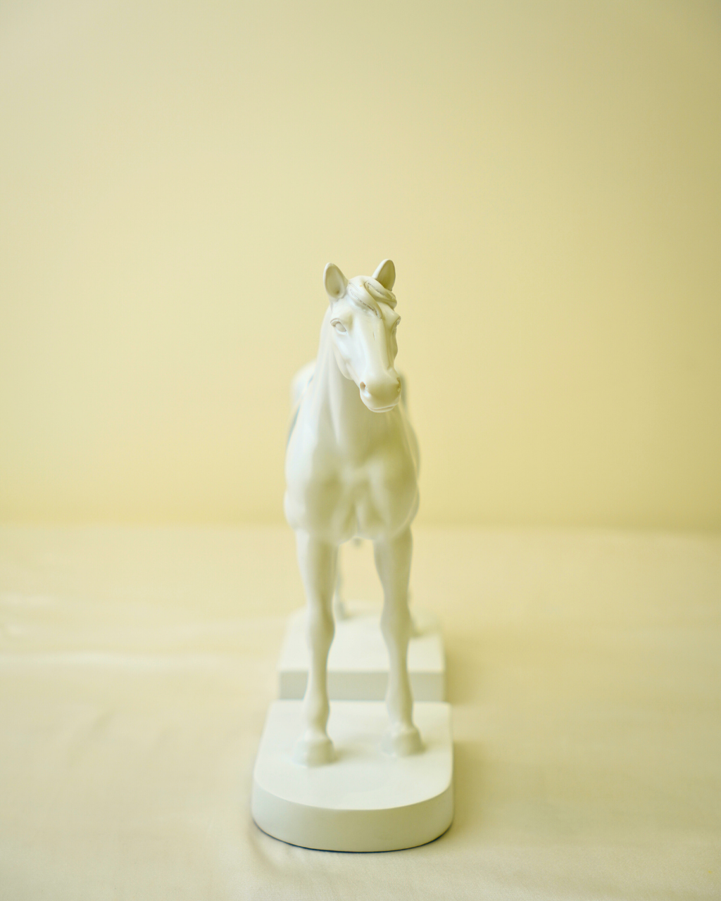 Modern Stallion Bookends - Minimalist White Half-Horse Sculpture Set