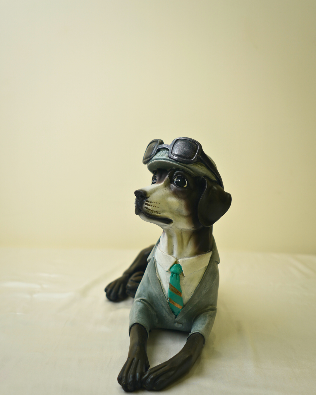 Modern Aviator Canine - Stylish Daisy Dog with Cap & Goggles