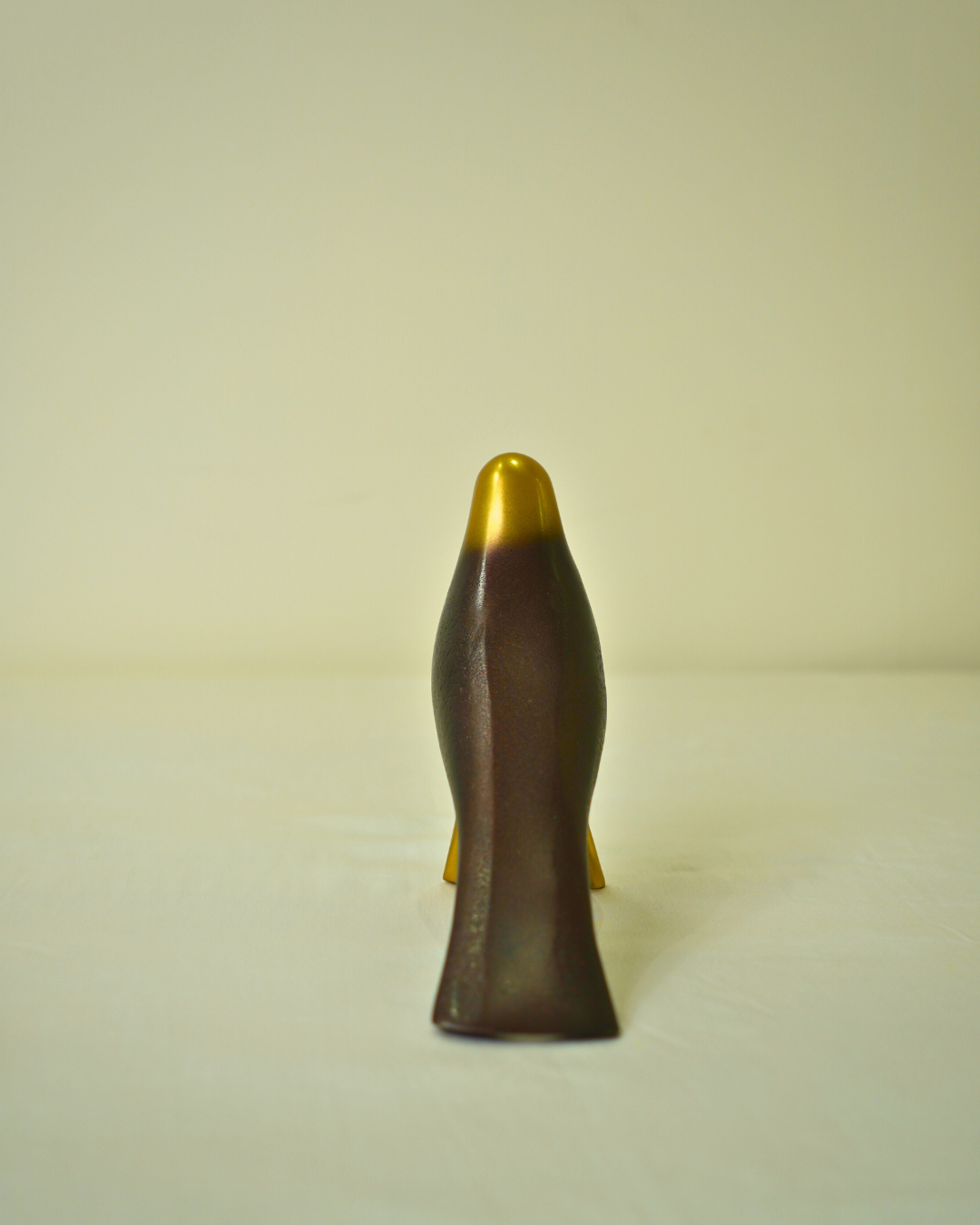 Modern Golden Metal Bird Figurine