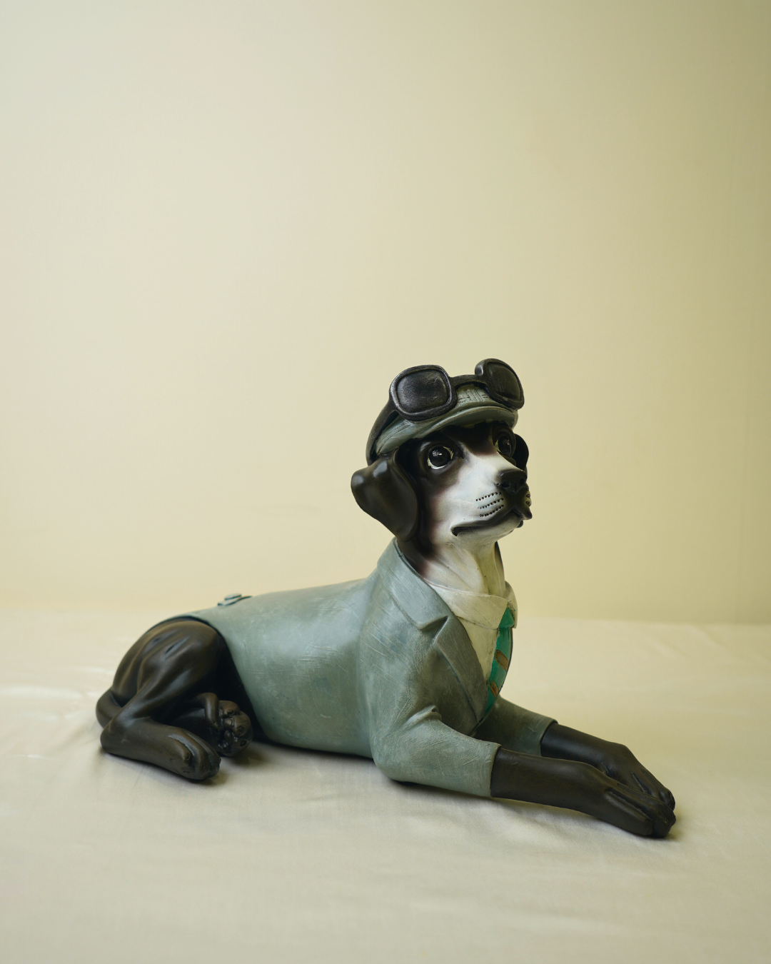 Modern Aviator Canine - Stylish Daisy Dog with Cap & Goggles