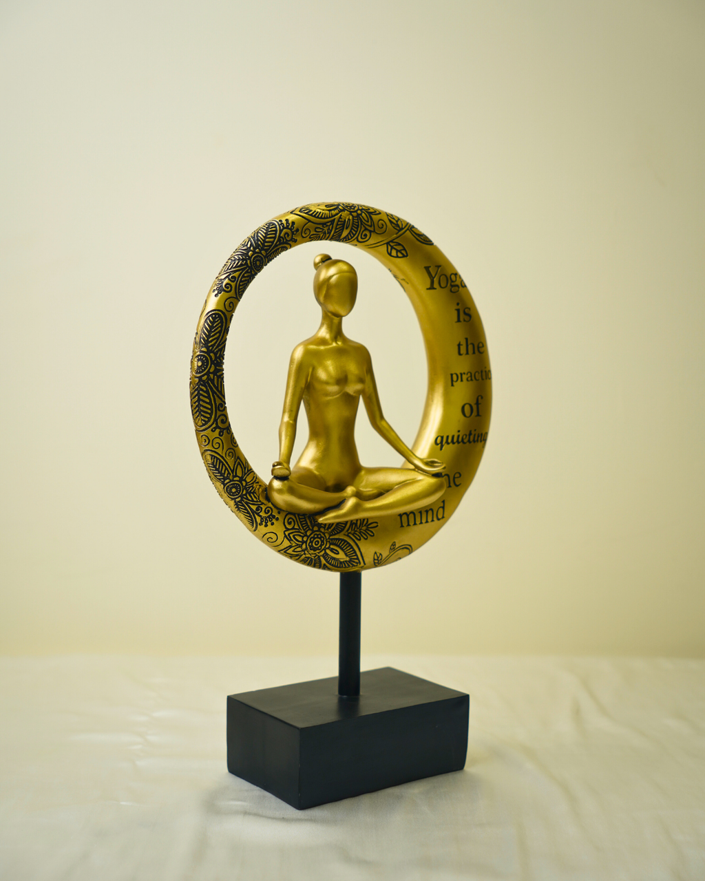 Modern Yoga Resin & Metal Figurine