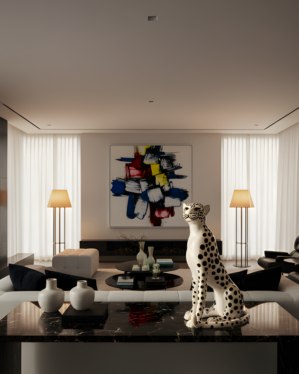 Snow Leopard Sculpture