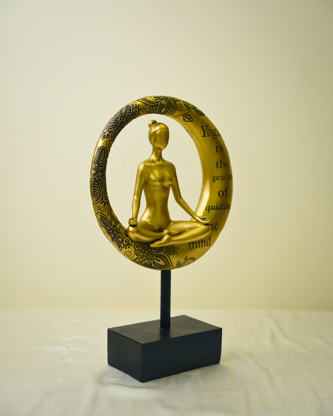 Modern Yoga Resin & Metal Figurine