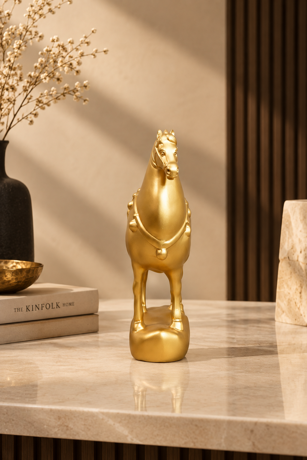 The Regal Golden Horse Statue
