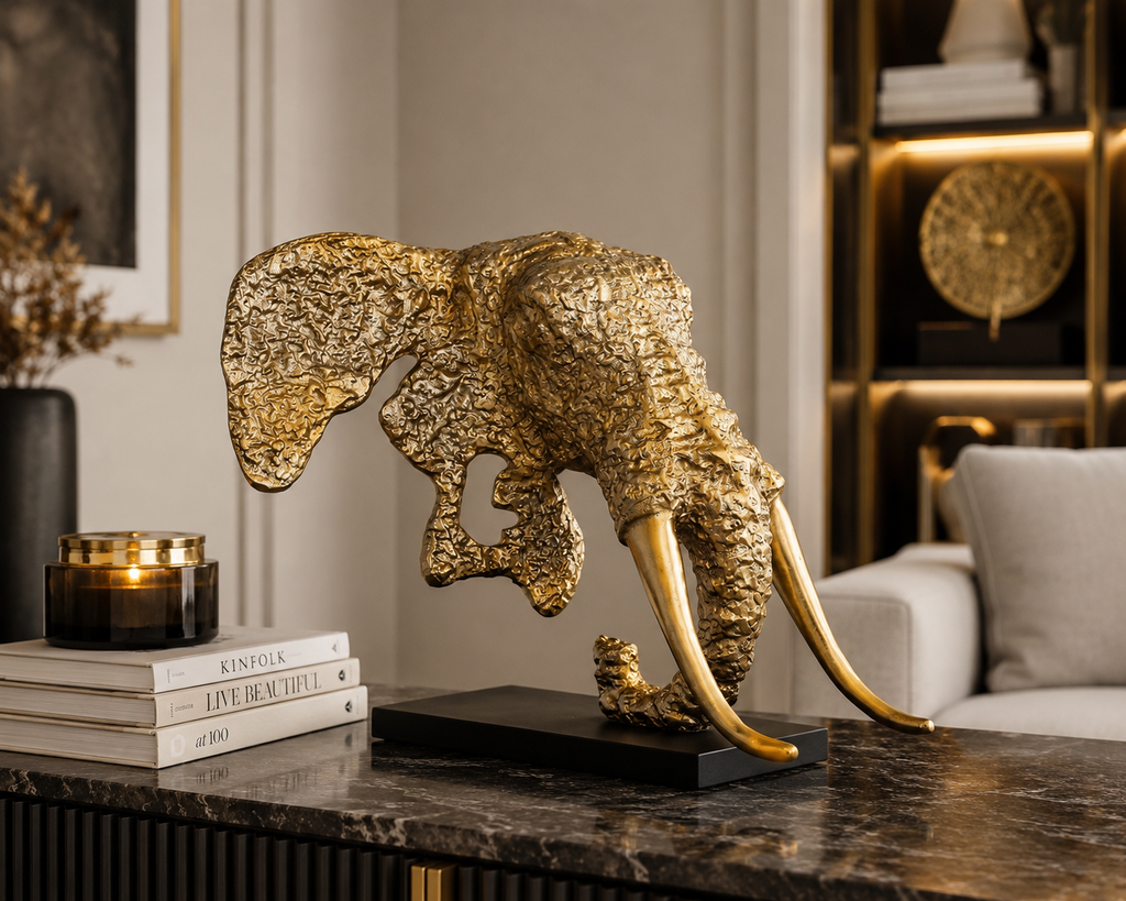Golden Elephant Heritage Art Piece