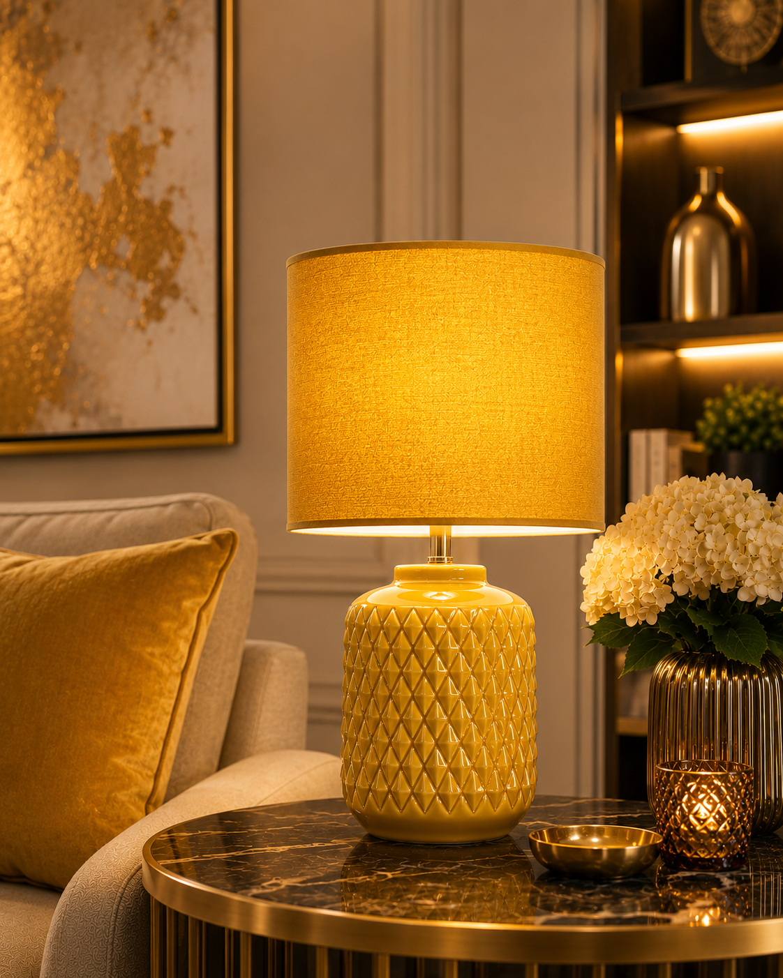 Diamond Weave Table Lamp