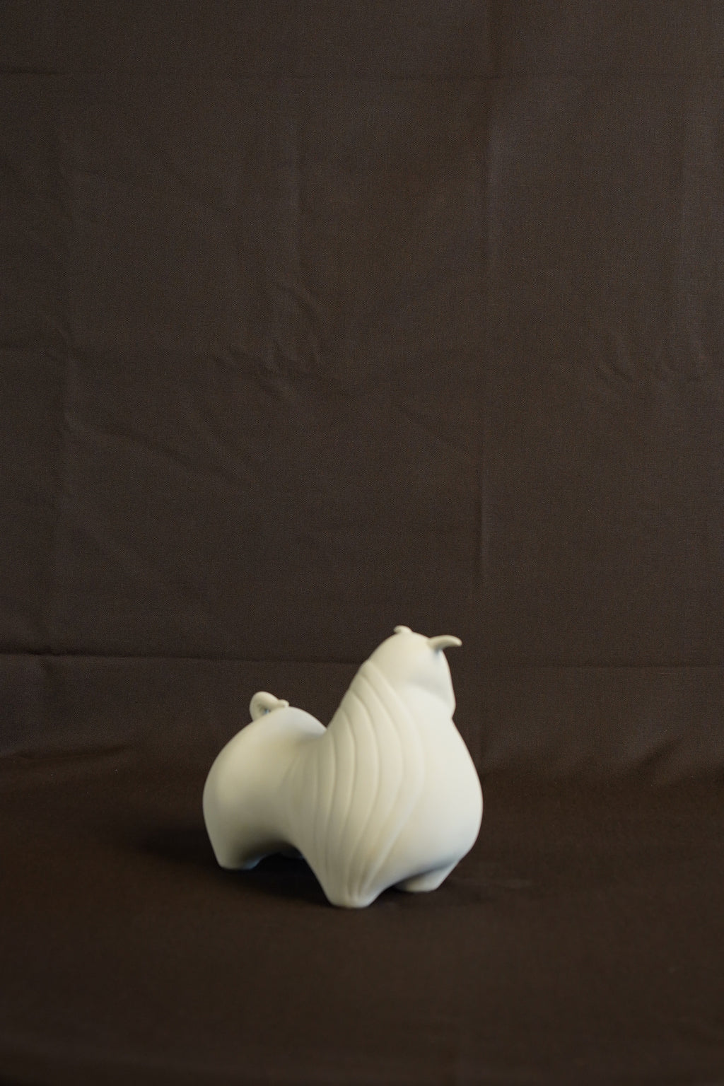 Nordic Minimalist White Bull Sculpture