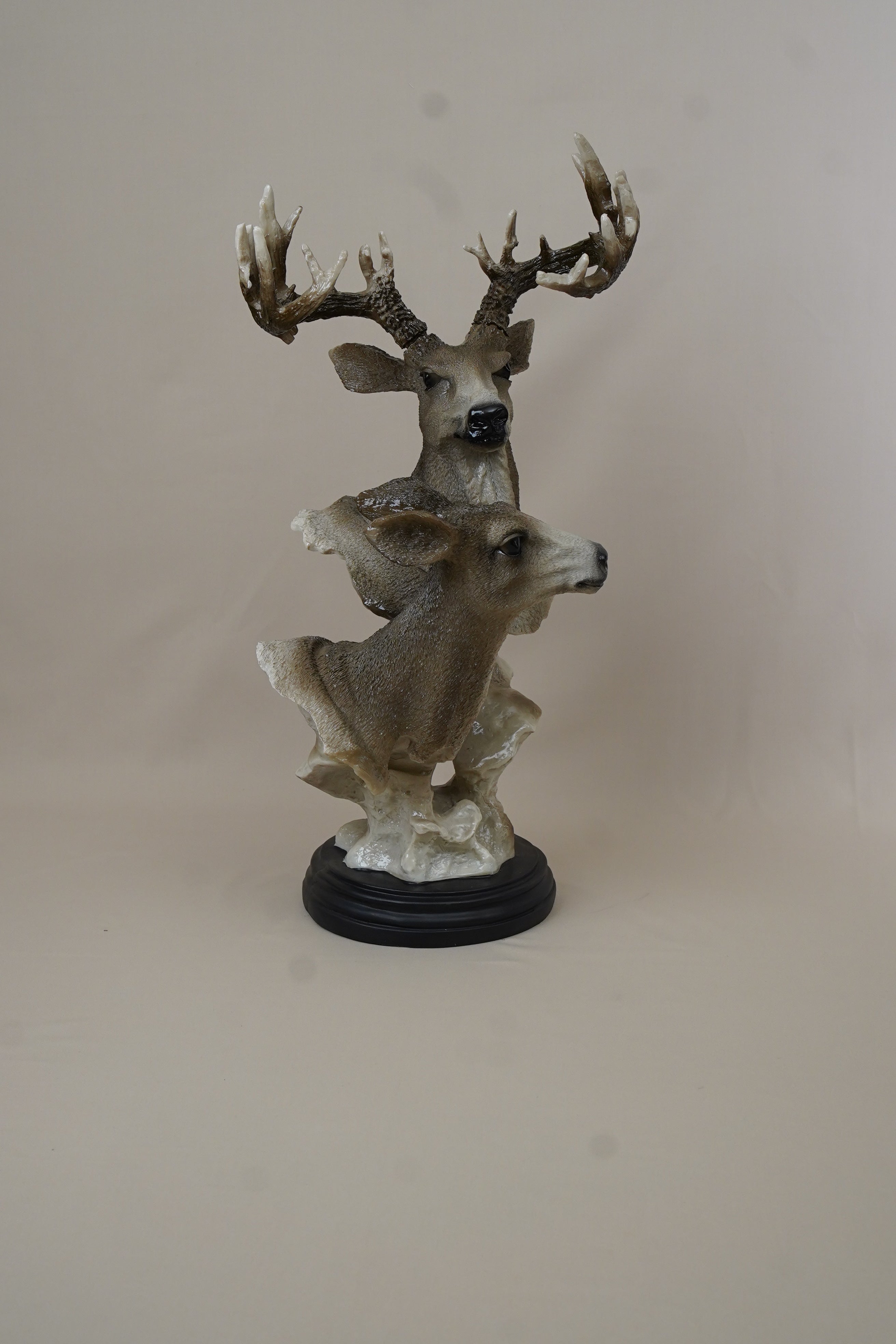 Imperial Deer Duo Decor Statue