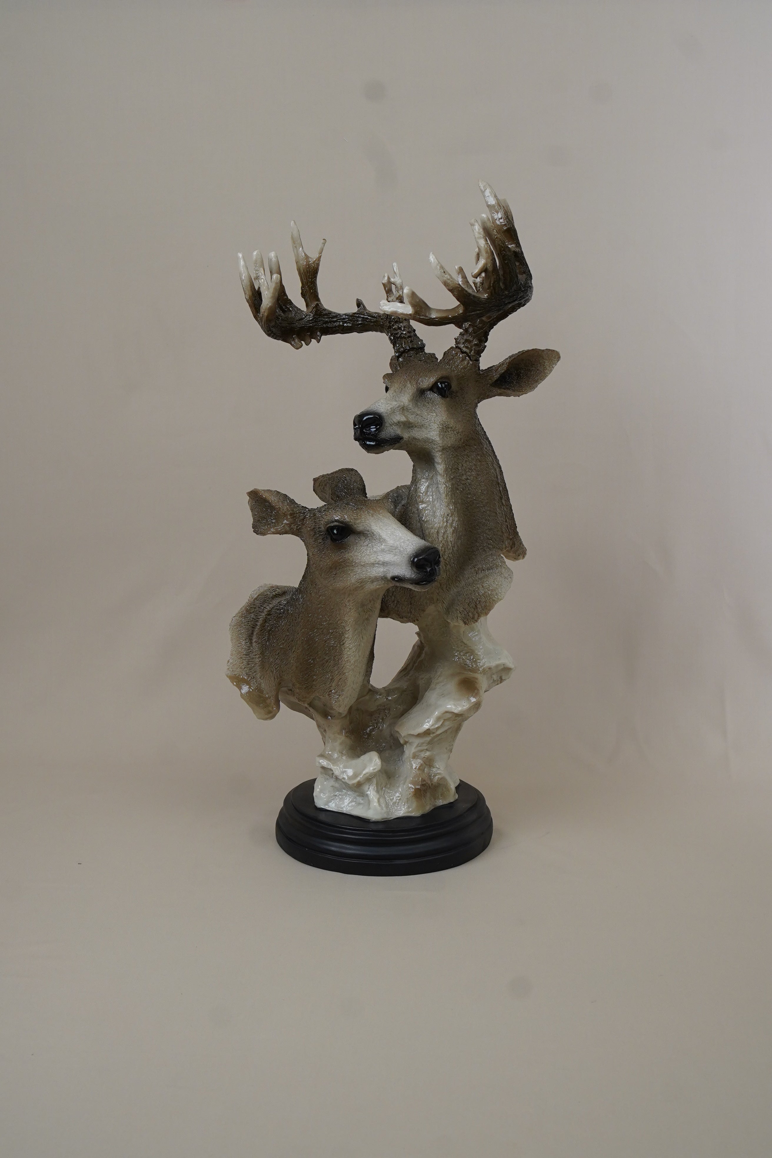 Imperial Deer Duo Decor Statue