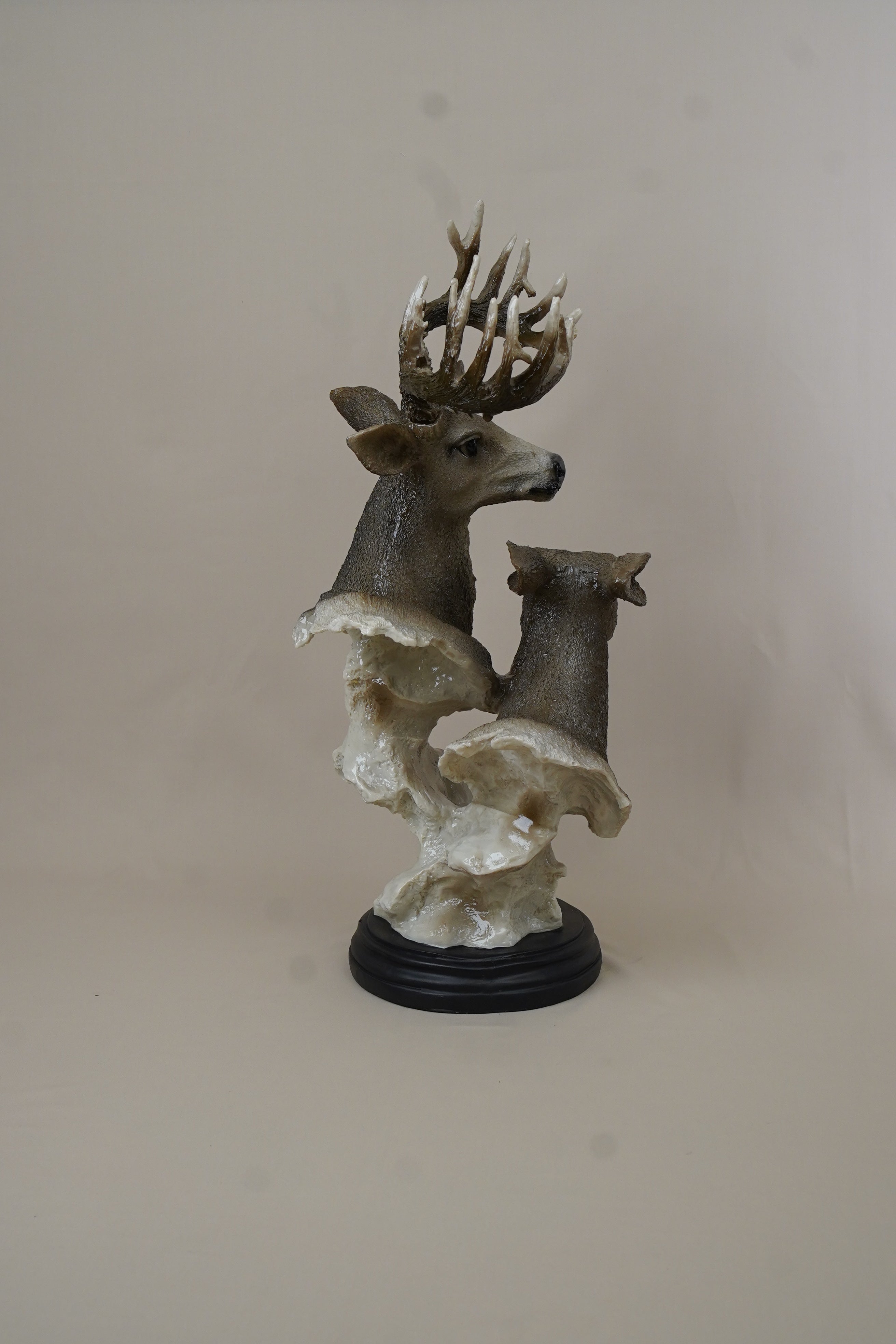 Imperial Deer Duo Decor Statue