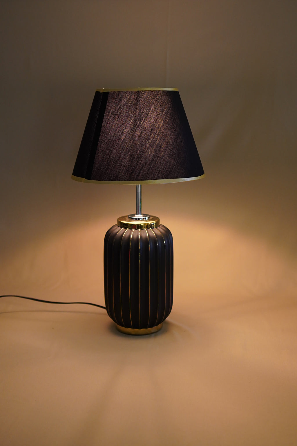 Luna Ribbed Ceramic Table Lamp